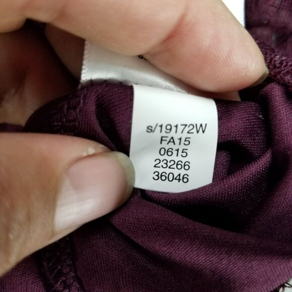 Style & Co Shirt Womens 3X Purple Layered Lace Smocked Scoop Neck Blouse - Picture 4 of 10